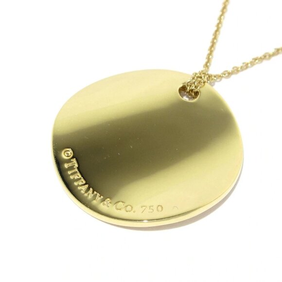 Auth TIFFANY & Co. Notes Round Pendant - 18K Yellow Gold Necklace - Picture 6 of 6